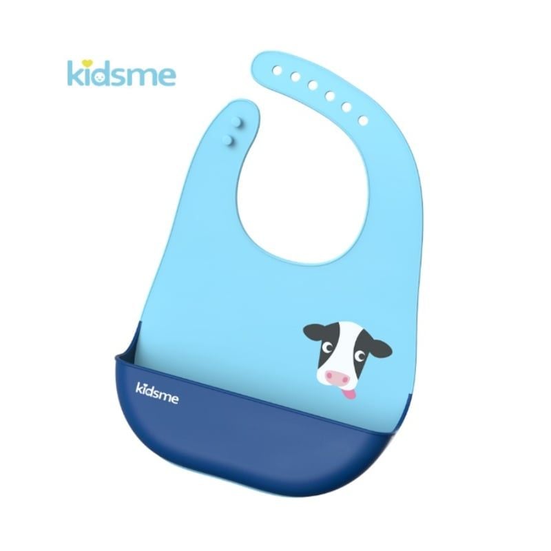Yếm ăn silicone kidsme Màu xanh biển 120173