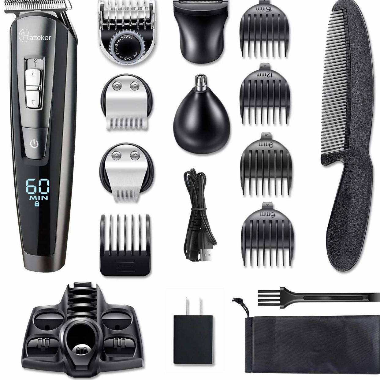 hatteker hair clipper beard trimmer kit