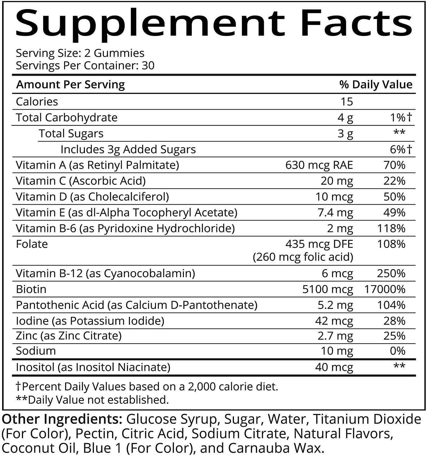 SugarBearHair Vitamins, Vegetarian Gummy Hair Vitamins with Biotin, Vitamin D, Vitamin B-12, Folic Acid, Vitamin A (3 Month Supply)