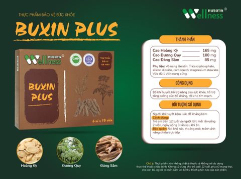  Sản phẩm bổ khí huyết, tốt cho tim mạch BUXIN PLUS 