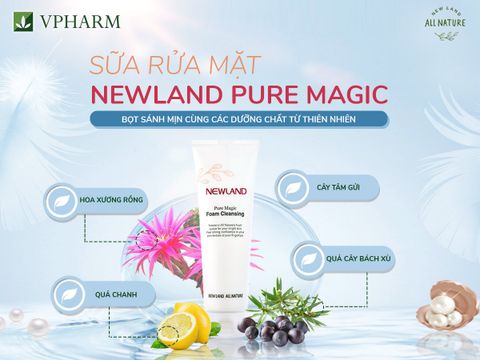  Sữa rửa mặt Newland Pure Magic 180ml 