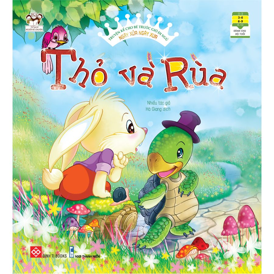 Truyện Kể Cho Bé Trước Giờ Đi Ngủ - Ngày Xửa Ngày Xưa - Thỏ Và Rùa –  Dinhtibooks