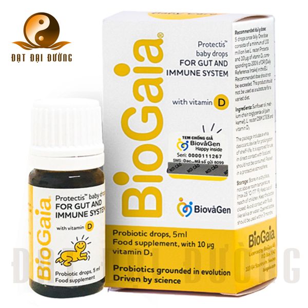 Men Vi Sinh Biogaia Kết Hợp Vitamin D3 (5ml, 10ml)