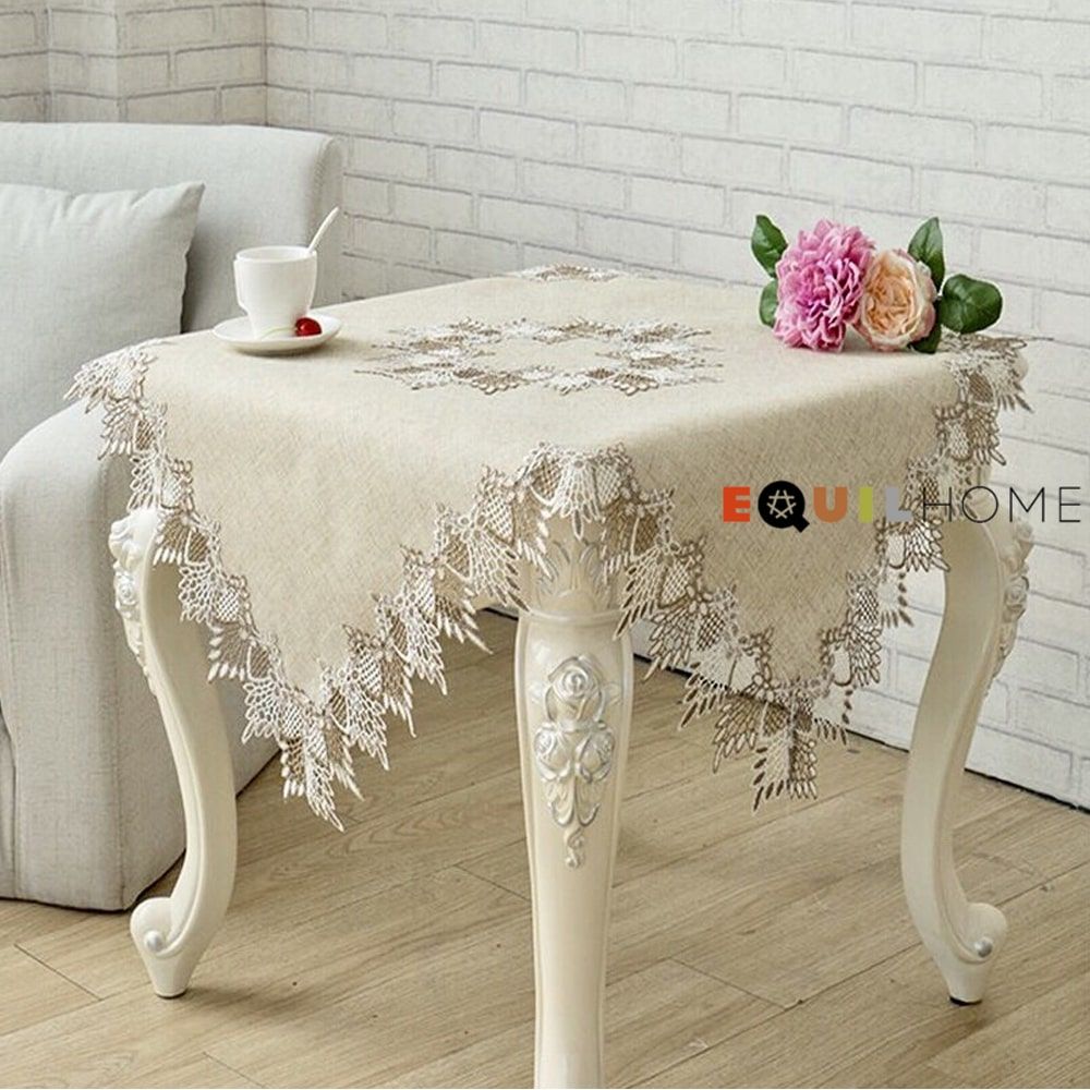 Khăn trải bàn vuông ren 85x85cm (DA0857) – Khăn trải bàn equilhome