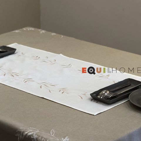  Khăn trải bàn Equilhome (40cmx90cm) khăn trải tủ kệ, chất liệu sợi tổng hợp chống nhàu, hạn chế bám bẩn, trang nhã, thích hợp dùng cho phòng ăn, phòng khách, các bữa tiệc - EQ1505 