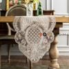 Khăn trải bàn Equilhome (40cmx180cm) khăn runner, chất liệu cotton linen ren sang trọng, trang nhã, thích hợp dùng cho phòng ăn, phòng khách, các bữa tiệc - EQ2021