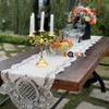 Khăn trải bàn Equilhome (40cmx250cm) khăn runner, chất liệu cotton linen ren sang trọng, trang nhã, thích hợp dùng cho phòng ăn, phòng khách, các bữa tiệc - EQ2021
