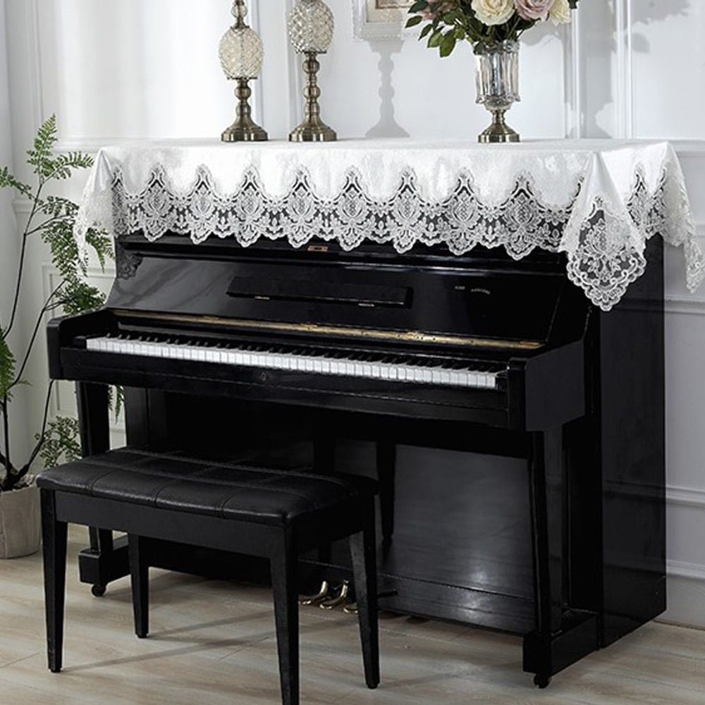 Khăn Phủ Đàn Piano Nhung Phối Ren 85X200Cm (Eq-2021) – Khăn Trải Bàn Equilhome