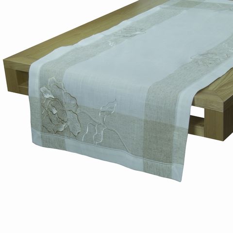  Khăn trải bàn Equilhome (60cmx120cm) khăn trải bàn chữ nhật chất liệu sợi tổng hợp, thêu hoa chìm, chống nhăn, giảm bám bẩn thích hợp dùng cho phòng ăn, phòng khách, các bữa tiệc - EQ63 