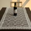Khăn trải bàn Equilhome (60cmx120cm) khăn hình chữ nhật, chất liệu ren màu kem sang trọng, trang nhã, thích hợp dùng cho phòng ăn, phòng khách, các bữa tiệc - EQ818