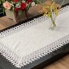 Khăn trải bàn trà Linen phối ren 60x120OB - DA555