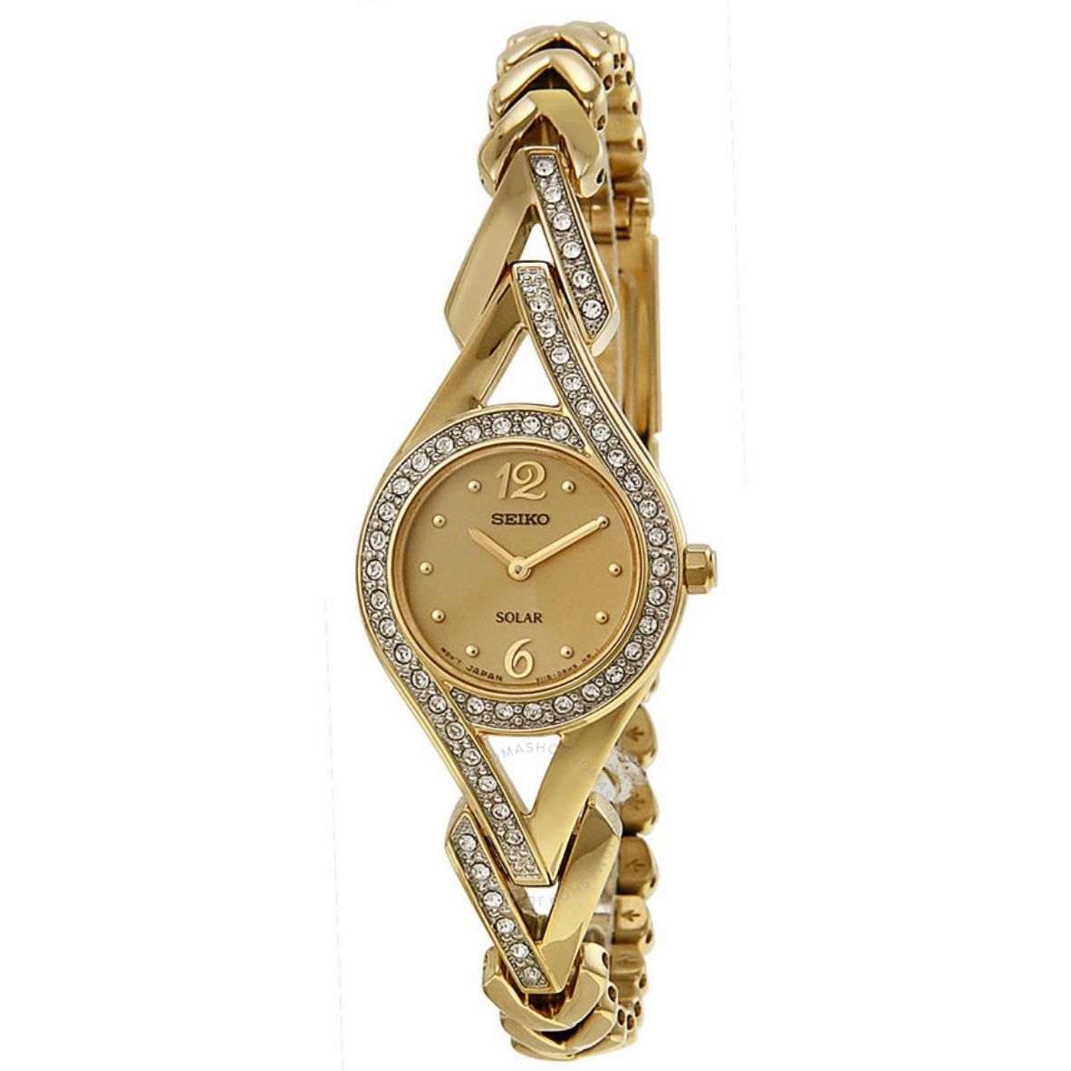 Seiko Solar Gold Dial Gold-Tone Steel Ladies Watch – TDIG Investments Việt  Nam