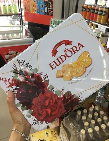  Bánh quy hộp thiếc Eudora 