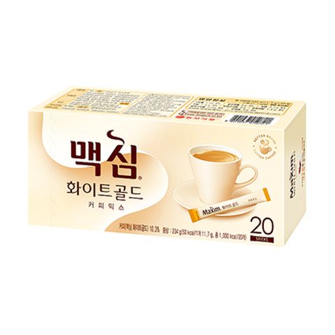  Cafe hòa tan MAXIM vị white gold hàn Quốc hộp 20 gói 