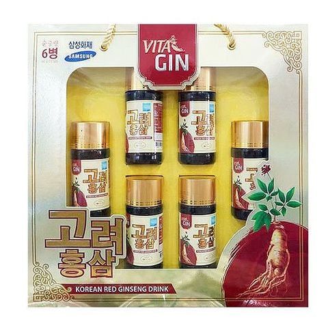  Nước hồng sâm VITA GIN Hàn Quốc hộp 6 hủ 