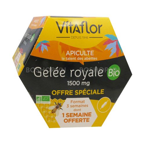 Sữa ong chúa Vitaflor Gelée Royale Bio 1500mg Pháp