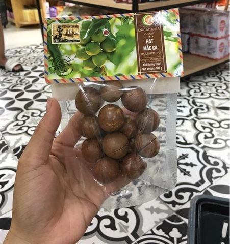  Hạt macca Mỹ nguyên vỏ 100g 