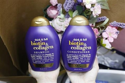  Bộ dầu gội kích thích mọc tóc Biotin Collagen OGX – Organix Thick & Full 