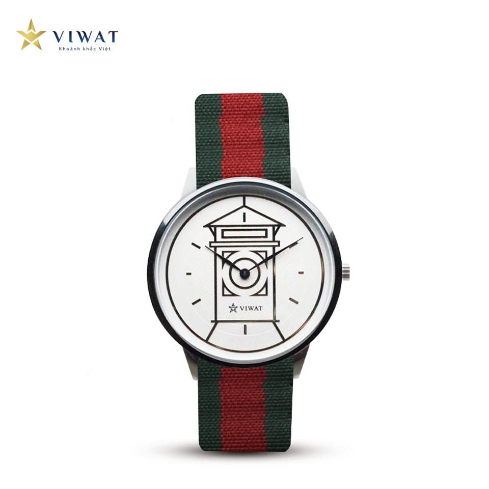 Viwat Sai Gon Nữ VW-118S Dây Nato Đỏ Xanh lá
