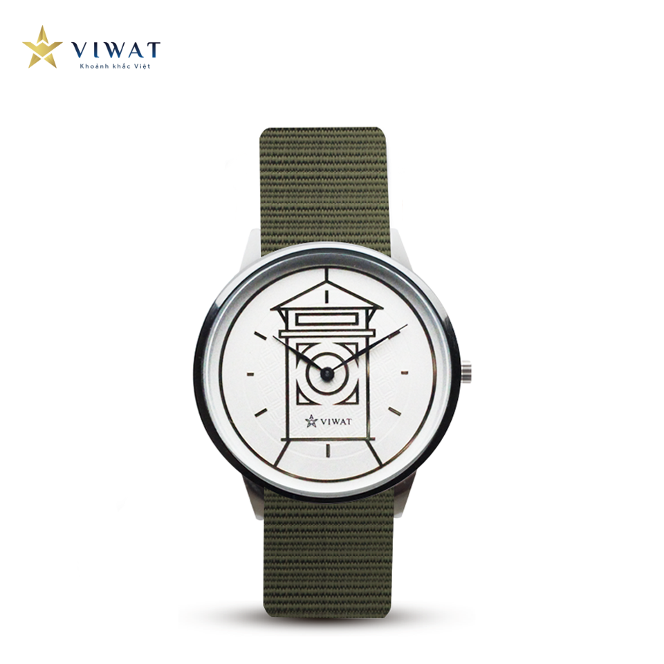 Viwat Sai Gon Nữ VW-129S Dây Nato Xanh quân đội