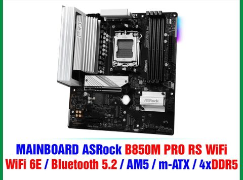 DDR5 - MAINBOARD ASRock B850M PRO RS WiFi