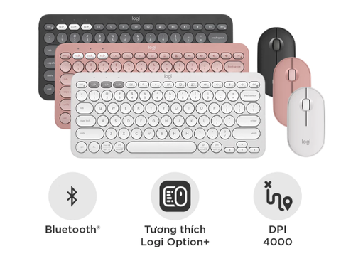 Combo chuột phím Logitech Bluetooth Pebble 2 K380 & M350 | K380s +M350s