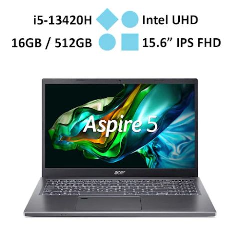 Laptop ACER Aspire 5 A515-58M-56YX (i5-13420H/ RAM 16GB/ Onboard/ 512GB SSD/ Windows 11)