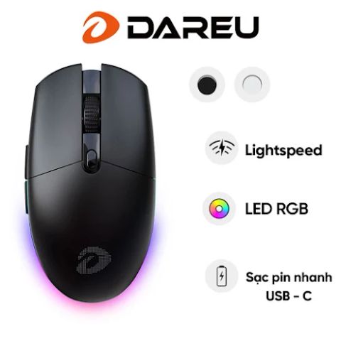 Chuột gaming không dây DAREU EM911X Black