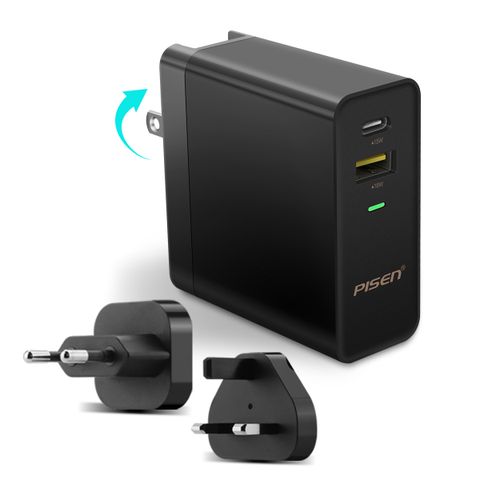 Củ Sạc Pisen Usb+type C Powercombo (type C Pd, Usb Qc 3.0, 34w )