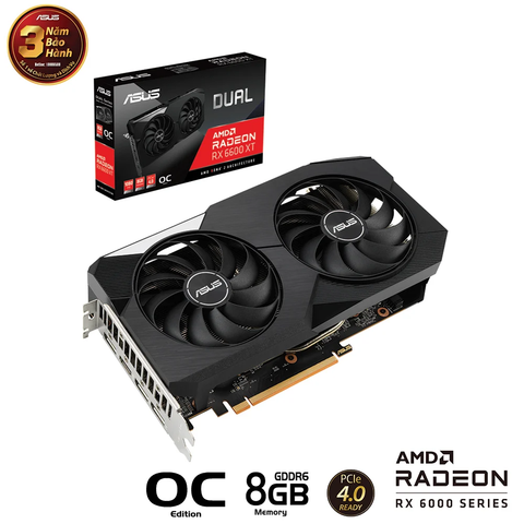 Card Vga Asus Dual Radeon Rx 6600 Xt Oc Edition 8gb Gddr6