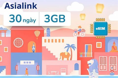 eSIM du lịch Airalo Asia 3GB/30 Ngày