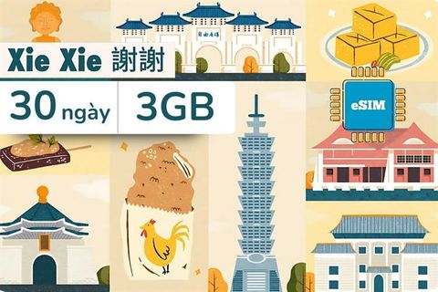 eSIM du lịch Airalo Taiwan 3GB/30 Ngày