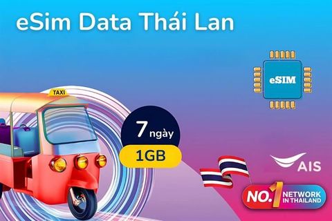eSIM du lịch Airalo Thailand 1GB/7 Ngày