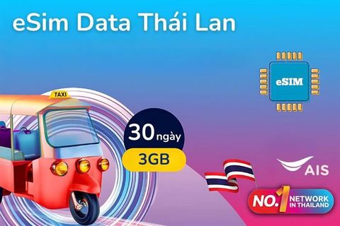 eSIM du lịch Airalo Thailand 3GB/30 Ngày