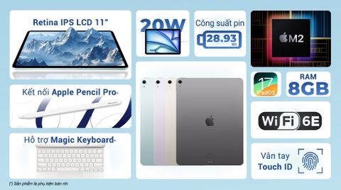 Máy tính bảng iPad Air 6 M2 11 inch WiFi 512GB