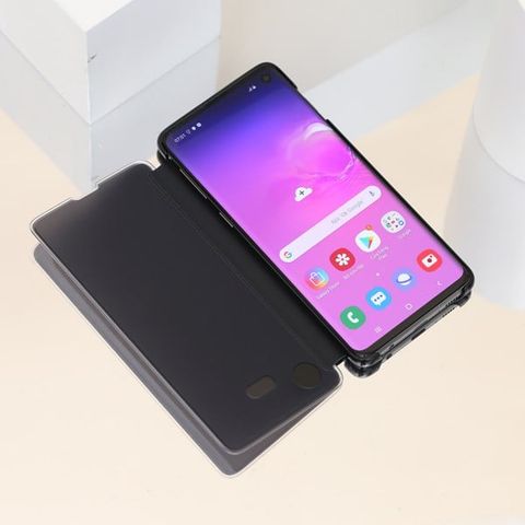 Bao da Samsung Galaxy S10 Nắp gập Clear View Đen