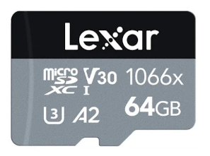 Lexar 64GB microSD 1066x – Professional (có Adapter)