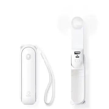 Quạt cầm tay mini 3in1 Jisulife F8 2000mAh (Trắng)