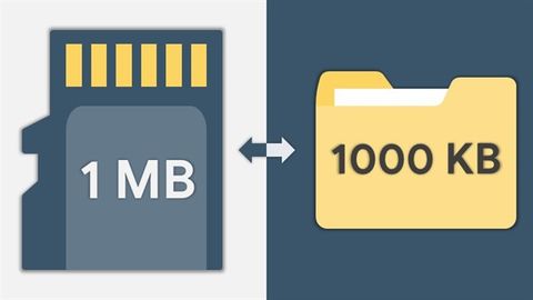 1 MB bằng bao nhiêu KB, GB, TB, Byte? Cách đổi 1 Megabyte (MB)