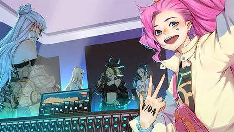 Hình nền bộ skin KDA All Out 4K Liên Minh Huyền Thoại mới với Seraphine