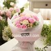 Bó hoa hồng sáp thơm cao cấp 20 bông màu hồng