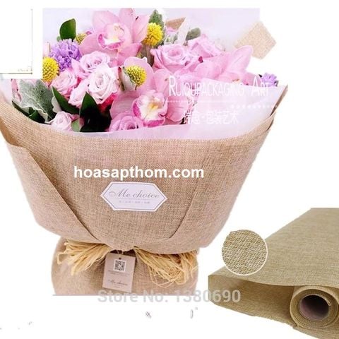 Vải bố gói hoa tươi đẹp 