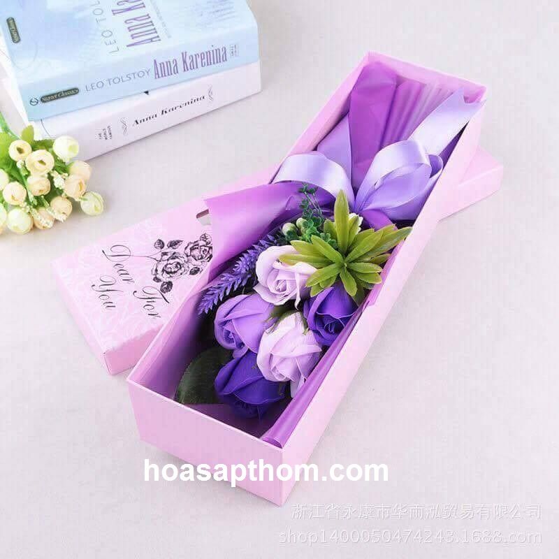 Hoa hồng sáp 5 bông cao cấp