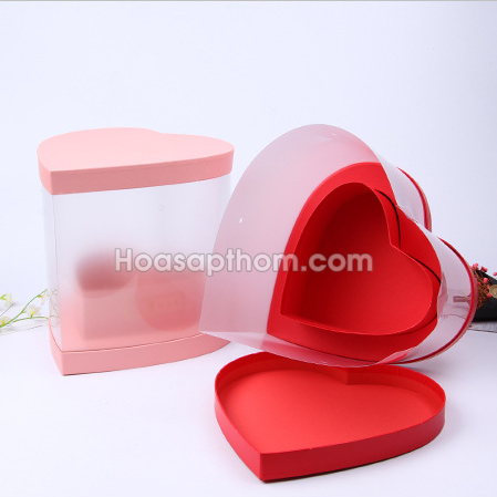 Hộp Hoa Sáp Hình Trái Tim 