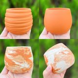  Chậu đất nung hạt dẻ 8.5x8.5cm 