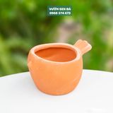  Chậu đất nung đỏ hình chim 14x7cm 