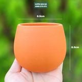  Chậu đất nung hạt dẻ 8.5x8.5cm 