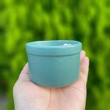  Chậu sứ hình túi mini 8x6.5cm - Trơn 