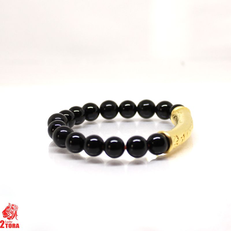 Vòng Mã Não Đen Mix Charm Bạc 120