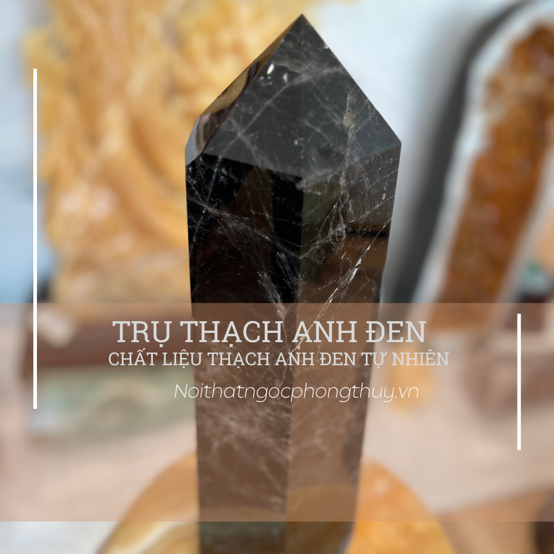 Trụ thạch anh đen tự nhiên